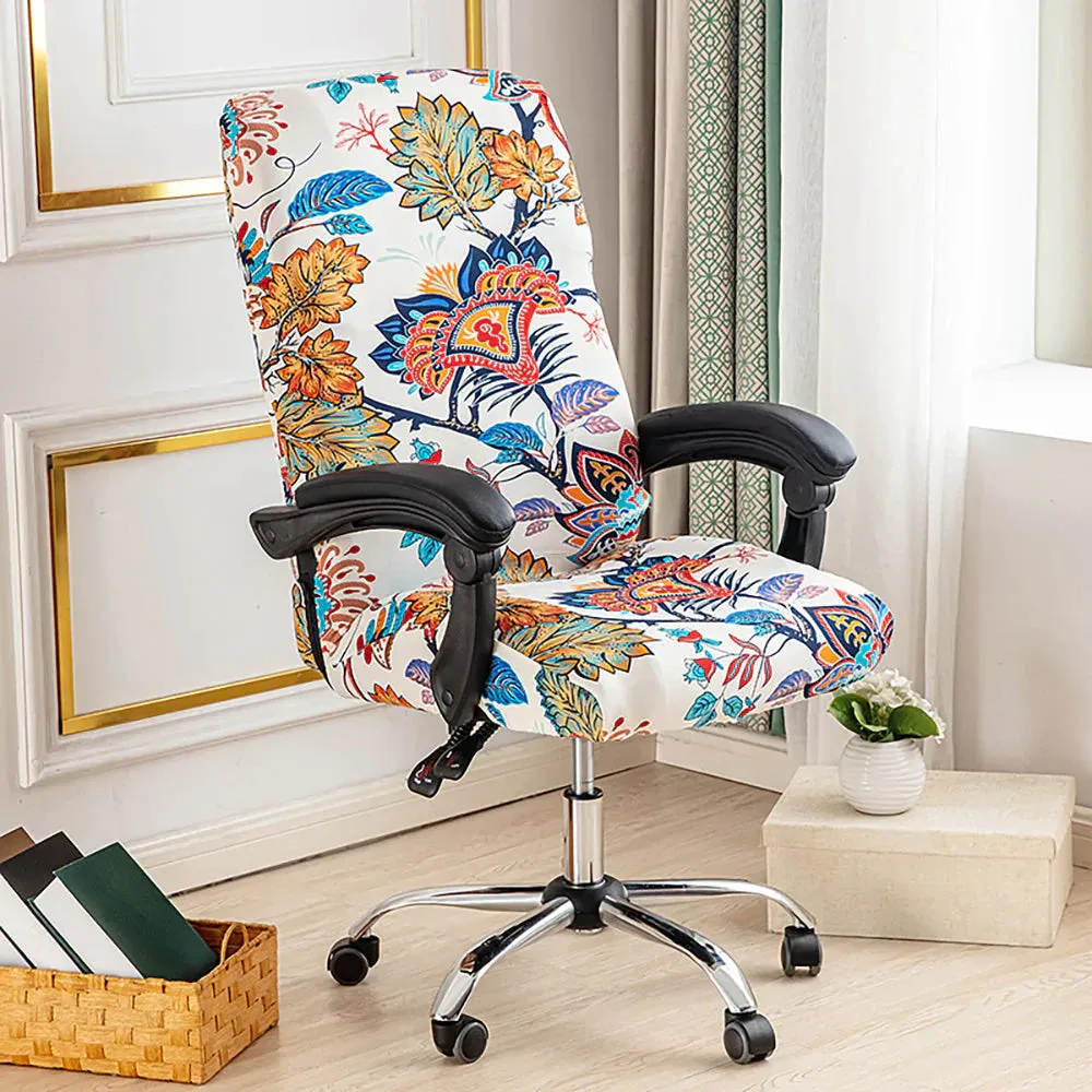 Spandex Print Stretch Office Chair Cover