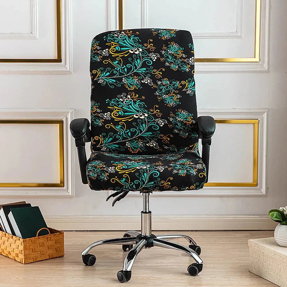 Spandex Print Stretch Office Chair Cover