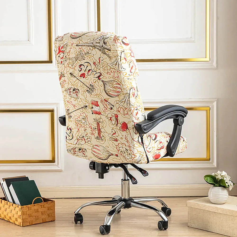 Spandex Print Stretch Office Chair Cover