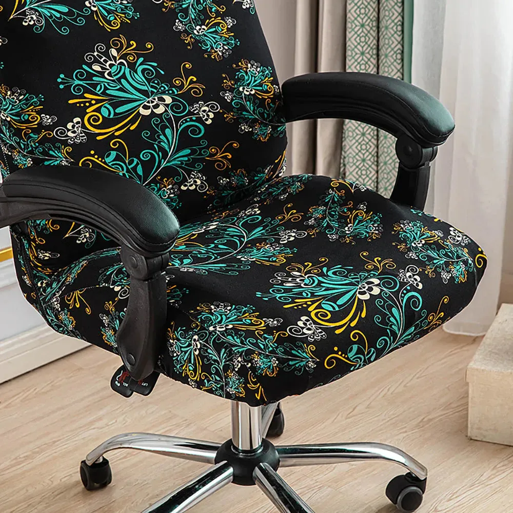 Spandex Print Stretch Office Chair Cover