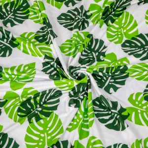 Spandex Stretch 4-way Fabric Roll 10 yds 58" - Tropical Palm Leaf