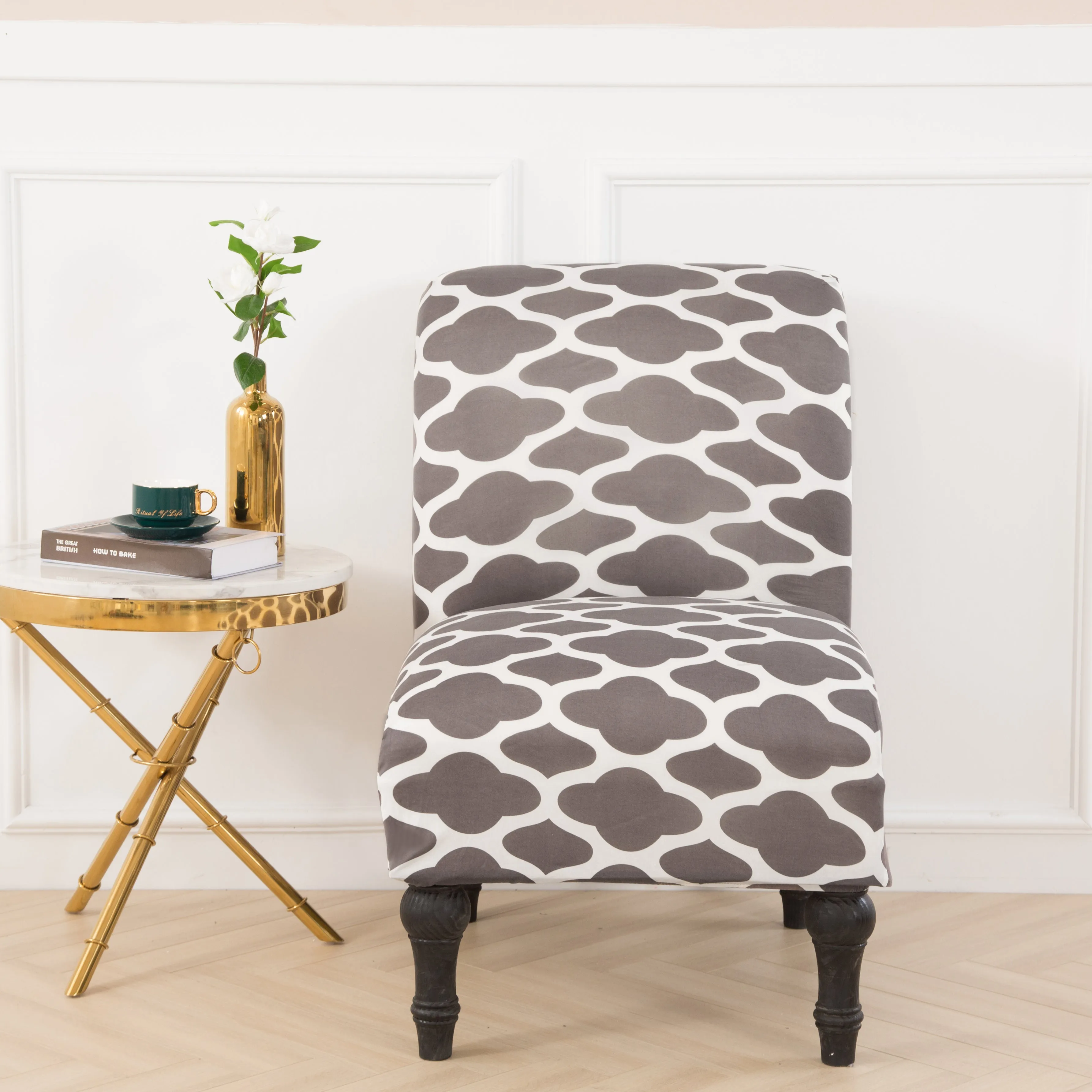 Spandex Stretch Armless Accent Chair Covers