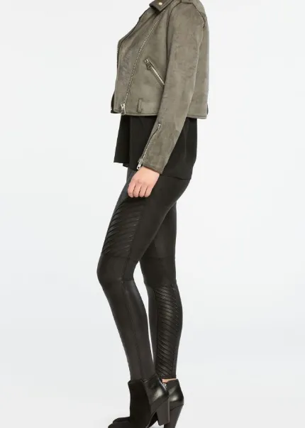 SPANX Faux Leather Moto Leggings