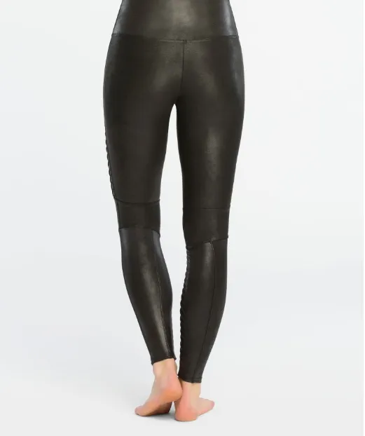 SPANX Faux Leather Moto Leggings