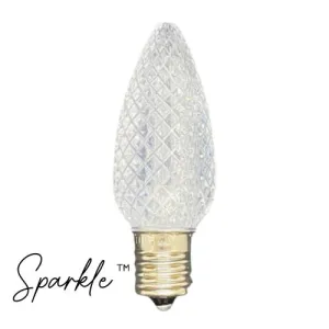 Sparkle™ C9 Pure White Faceted SMD Bulbs- Bags of 25