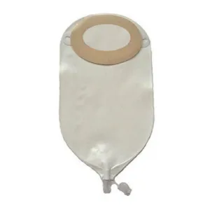 Special Nu-Flex Oval Adult Post-Op Drain Pouch with Barrier 1-1/4" x 2-1/4" Pre-Cut, Convex