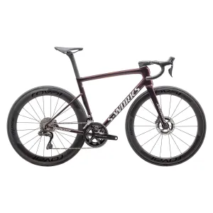 SPECIALIZED SWORKS Tarmac SL8 2025 Shimano Dura Ace Road Bike - Gloss Solidity/Red to Black Pearl/Metallic White Silver