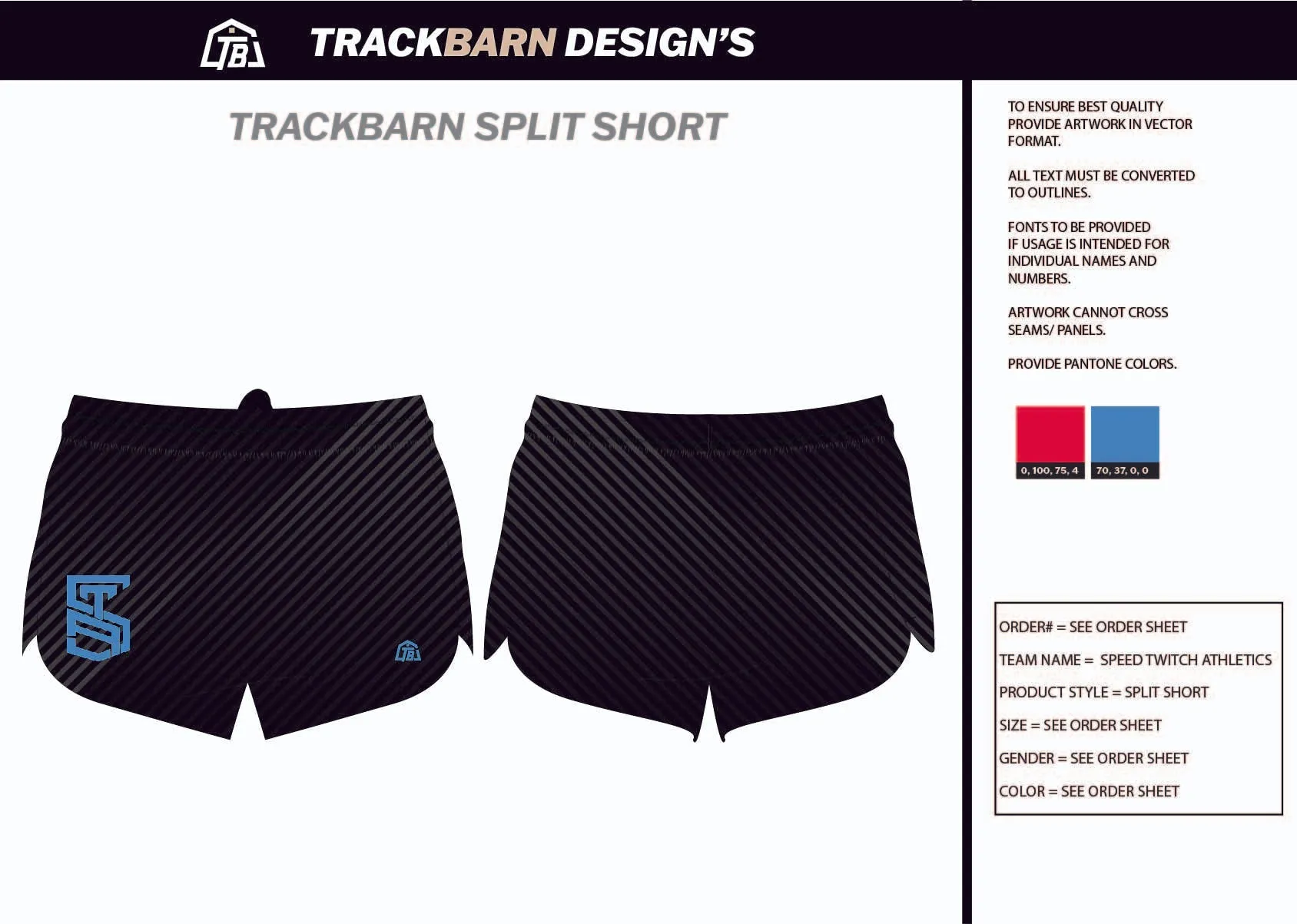 Speed-Twitch-Athletics Womens Split Track Short