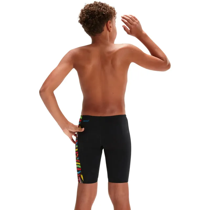 Speedo - Boys Digital Allover Panel Jammer - Black/Red