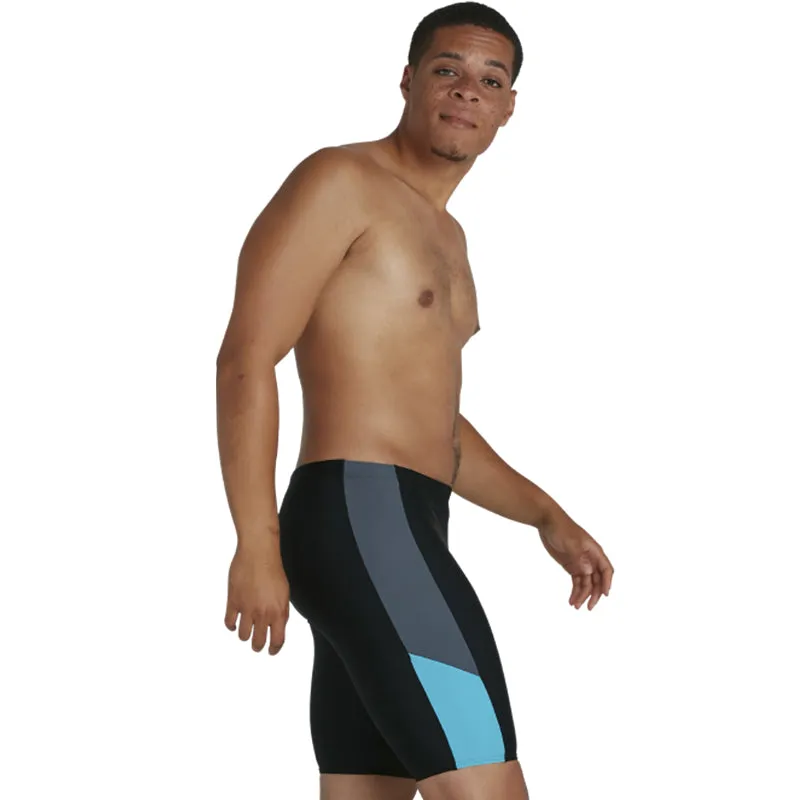 Speedo - Men's Dive Jammer - Black/Grey/Blue