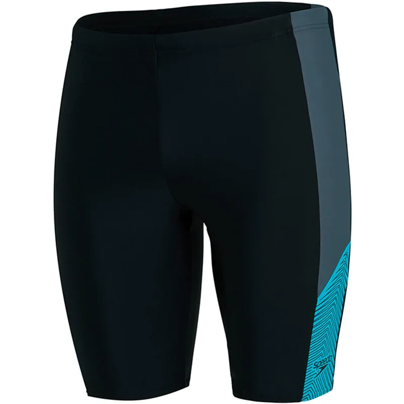 Speedo - Men's Dive Jammer - Black/Grey/Blue