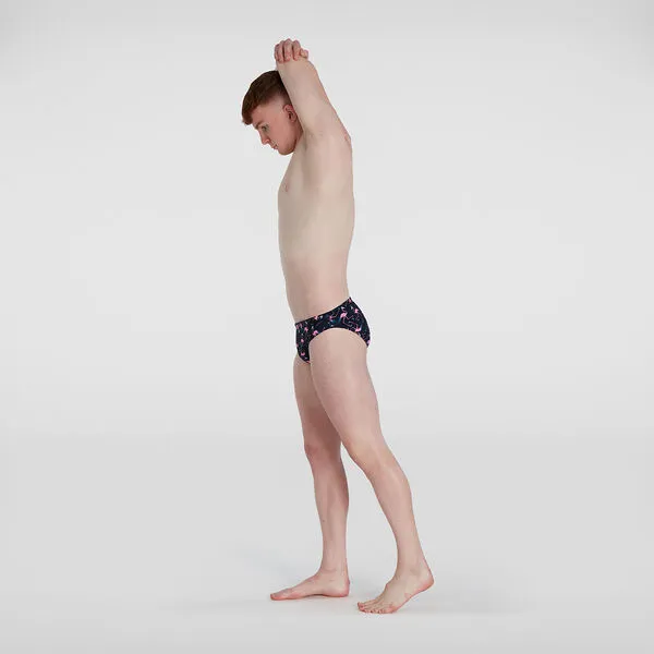 Speedo Mens Eco Flamingo Brief - Navy