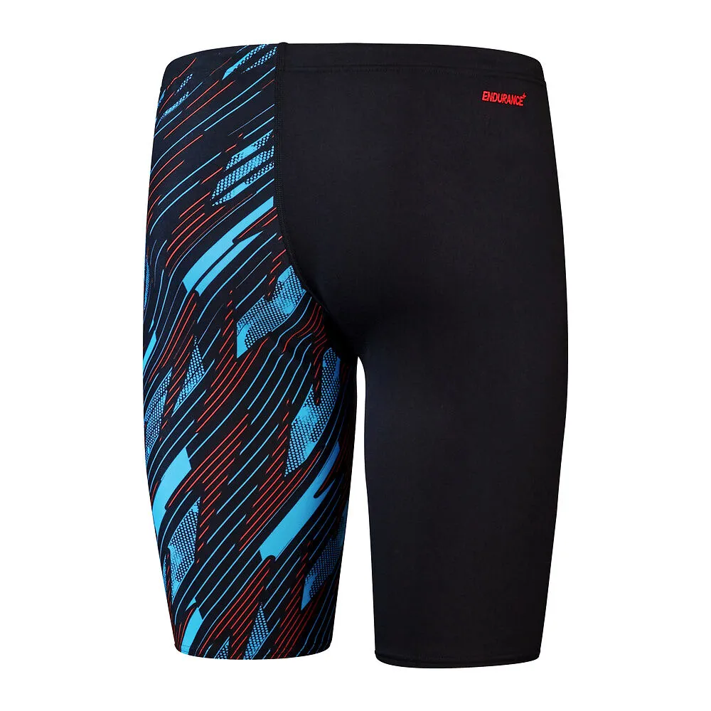 Speedo Mns Hyperboom V-Cut Jammer-Black /Picton Blue /Siren Red