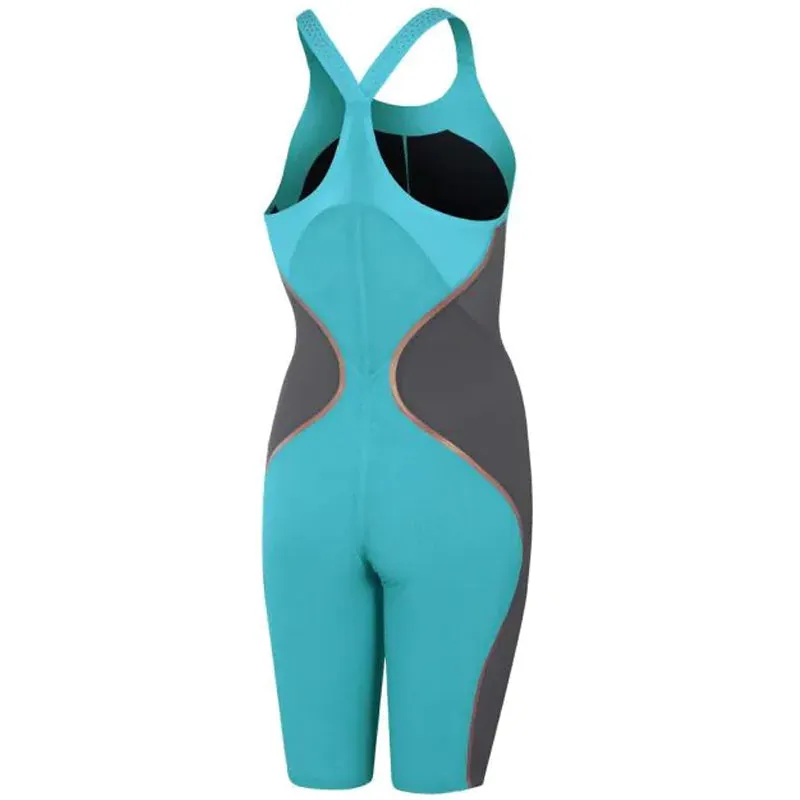 Speedo - Women's Fastskin LZR Pure Intent Aquabeam Closedback Kneeskin - Green/Grey