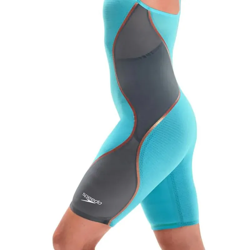 Speedo - Women's Fastskin LZR Pure Intent Aquabeam Closedback Kneeskin - Green/Grey