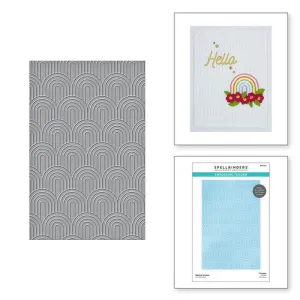 Spellbinders Embossing Folder - Optical Arches - Be Bold - Size 8.5" x 5.5".