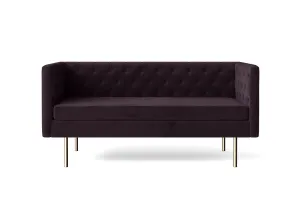 Spezia 2 Seater Sofa Purple Velvet