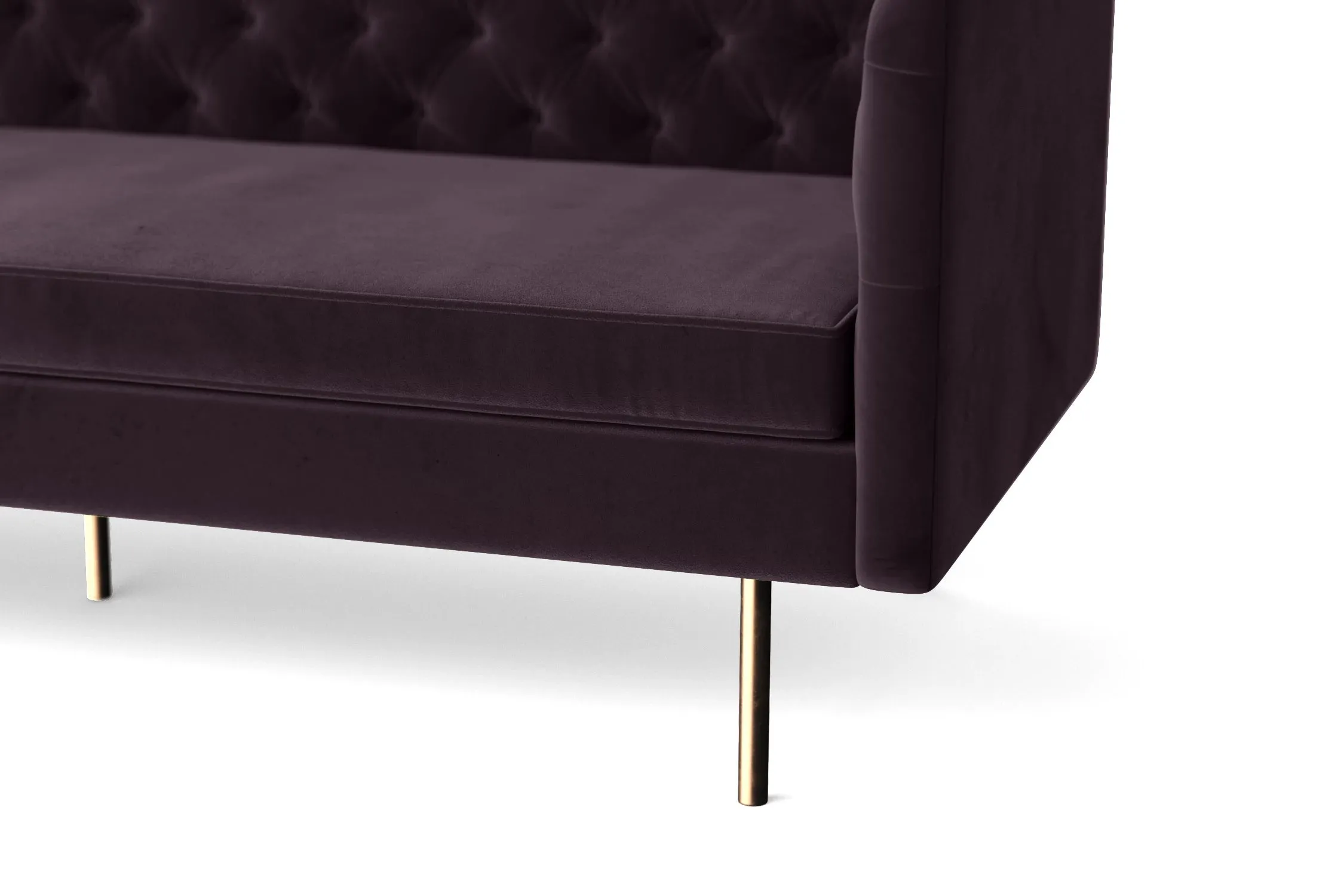 Spezia 3 Seater Sofa Purple Velvet