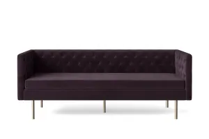 Spezia 3 Seater Sofa Purple Velvet