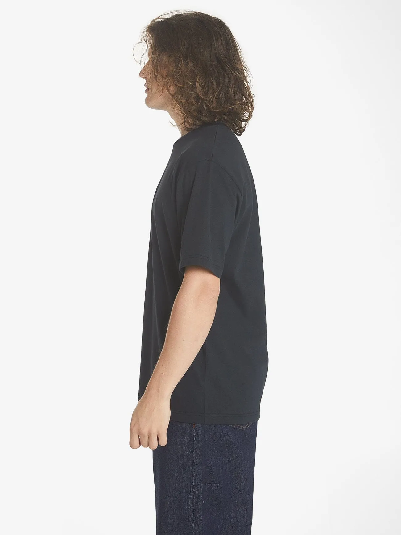 Sphere Embro Oversize Fit Tee - Washed Black