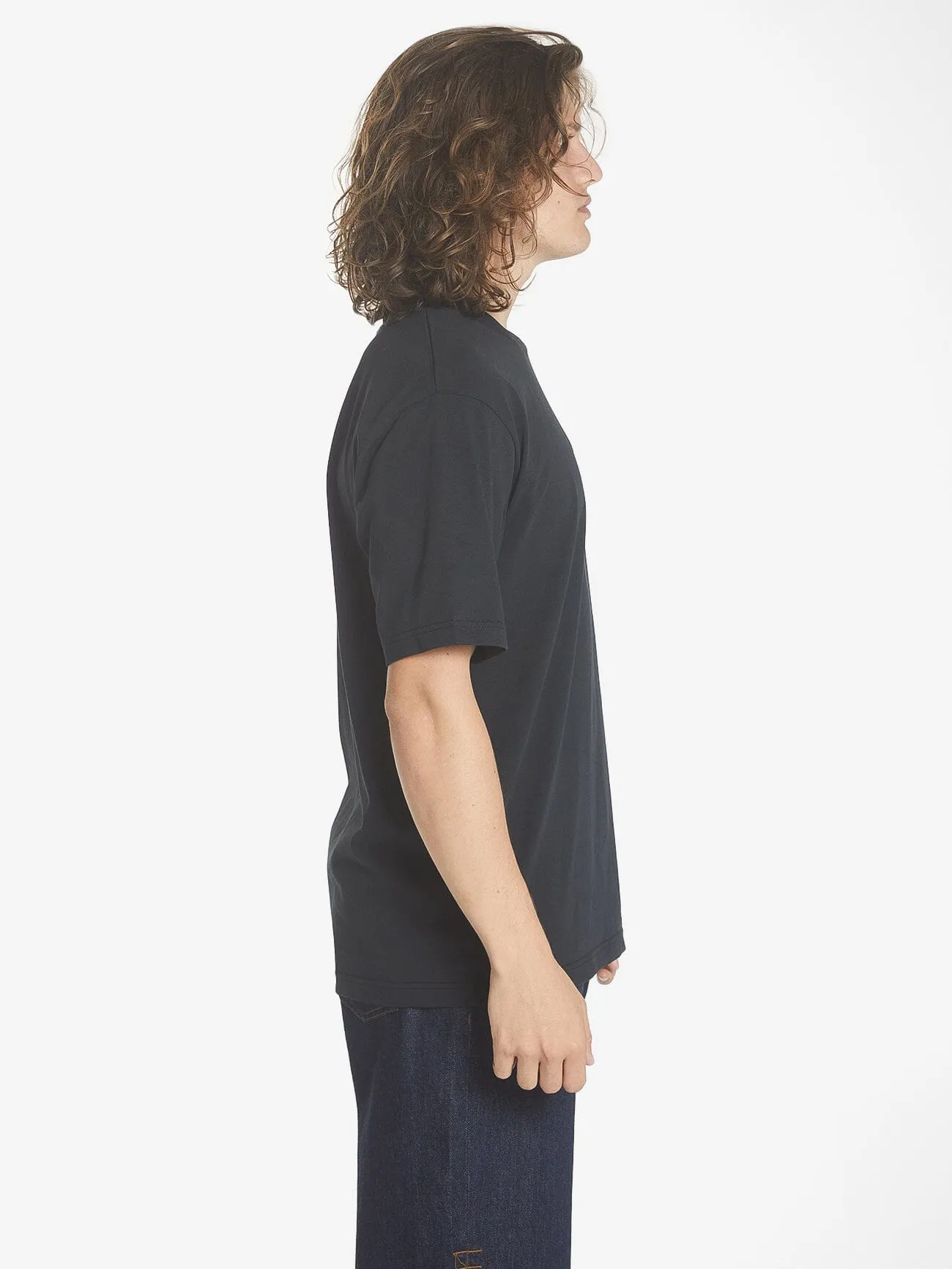 Sphere Embro Oversize Fit Tee - Washed Black