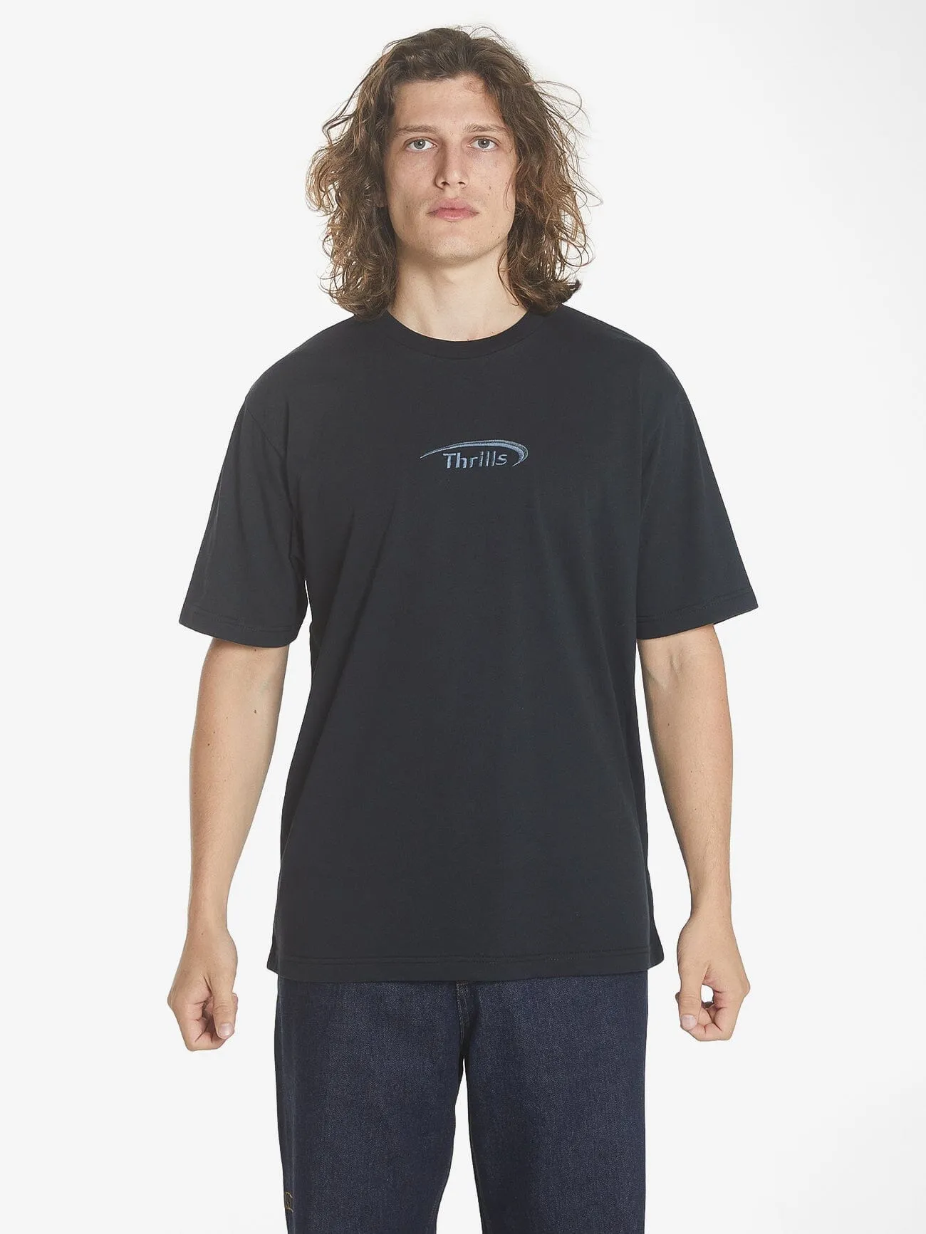 Sphere Embro Oversize Fit Tee - Washed Black