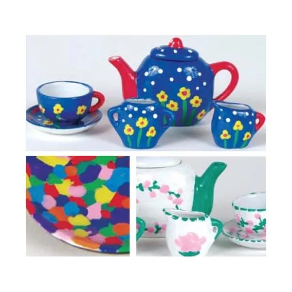 SpiceBox Paint Your Own Tea Set