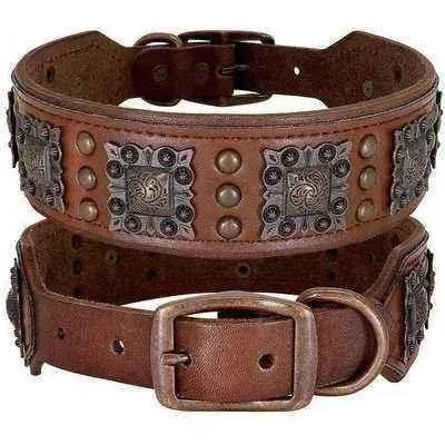 Spike Leather Dog Collar