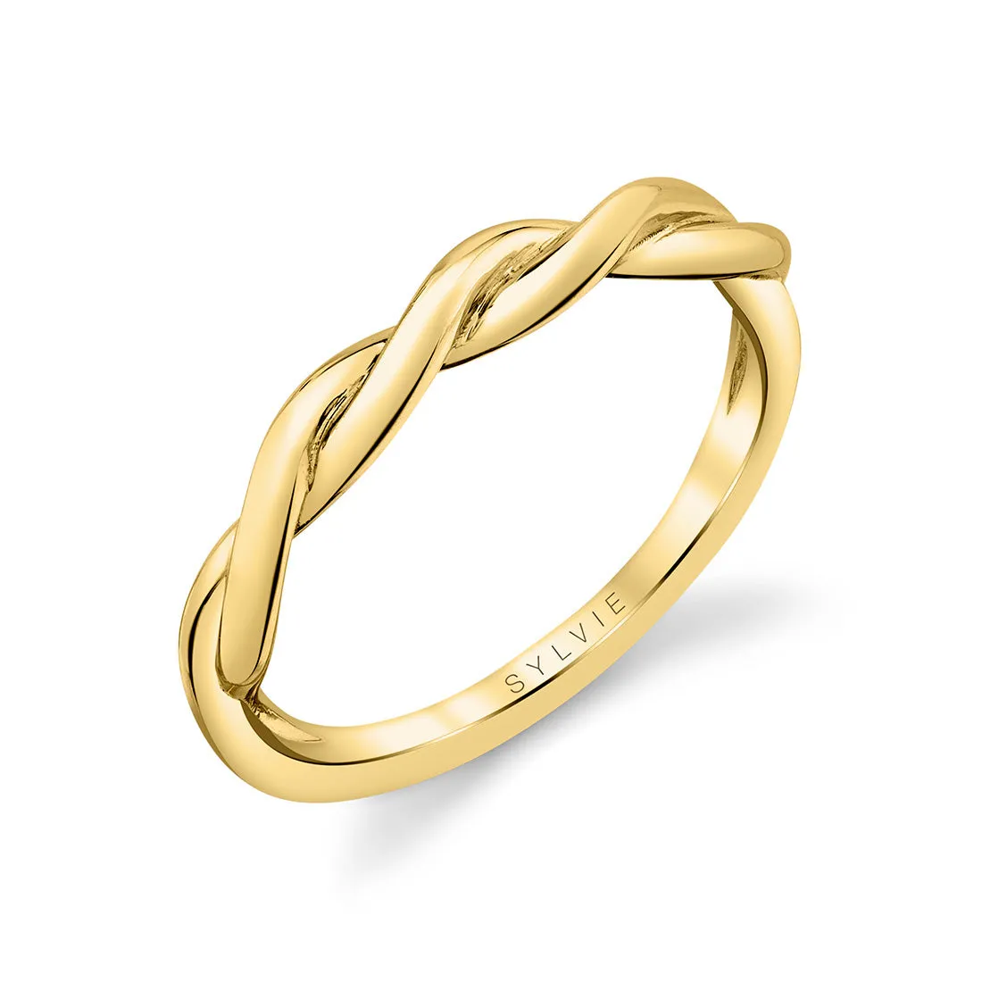 Spiral Wedding Band - Yasmine 14k Gold Yellow