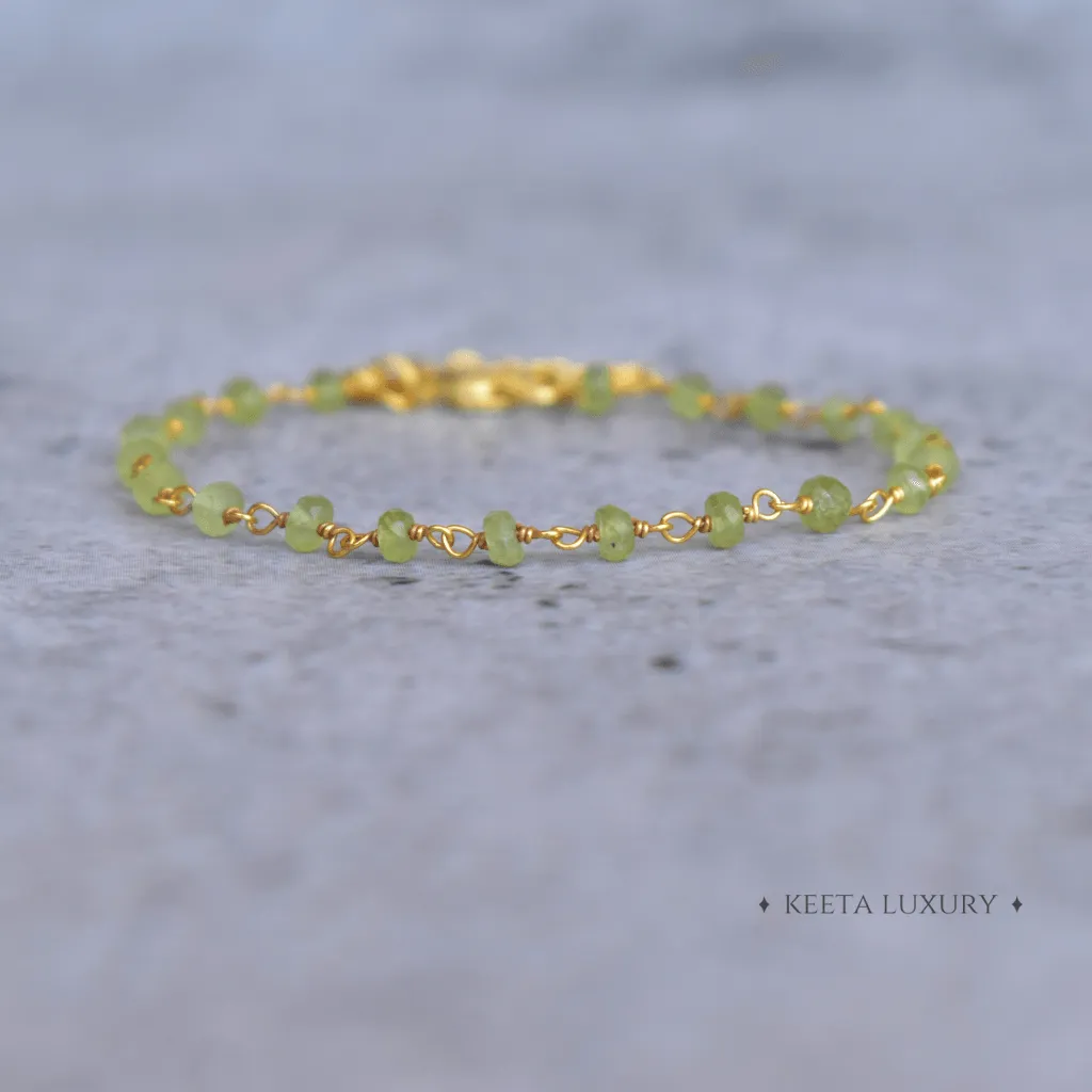 Spiritual Radiance - Peridot Bracelets