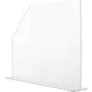 Splash Guard, Large, 4-1/2"W x 23-1/2"D x 18"H, Clear