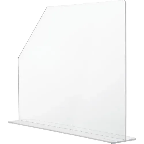 Splash Guard, Large, 4-1/2"W x 23-1/2"D x 18"H, Clear