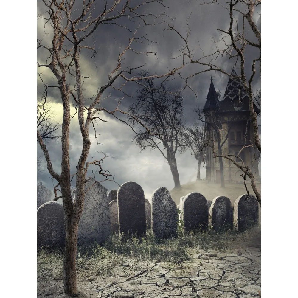 Spooky Chateau Printed Backdrop