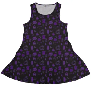 Spooky Halloween Purple Dress