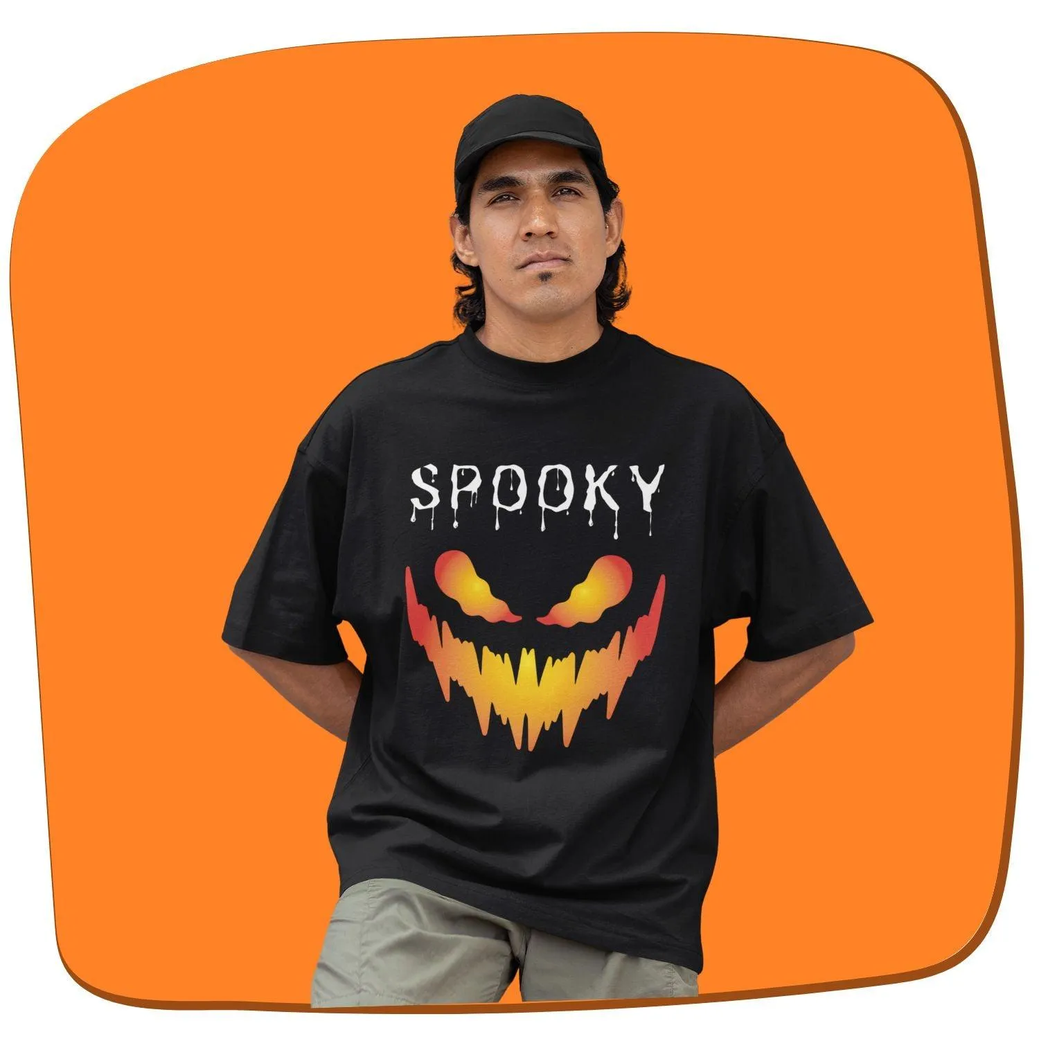 Spooky - Men Oversized T-Shirt (GLOW IN THE DARK)