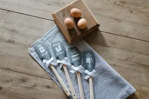 Spoons/Spatulas: "MIX IT UP Humorous Wooden Spatula