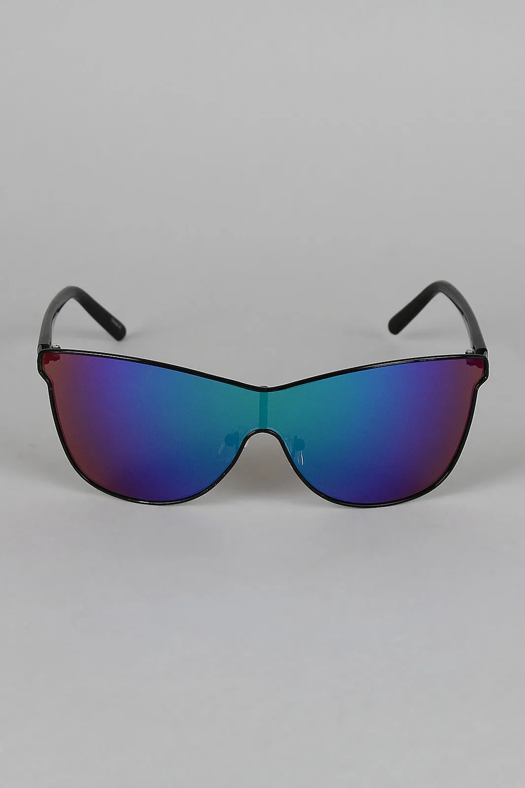 Sport Silhouette Wire Rimmed Sunglasses