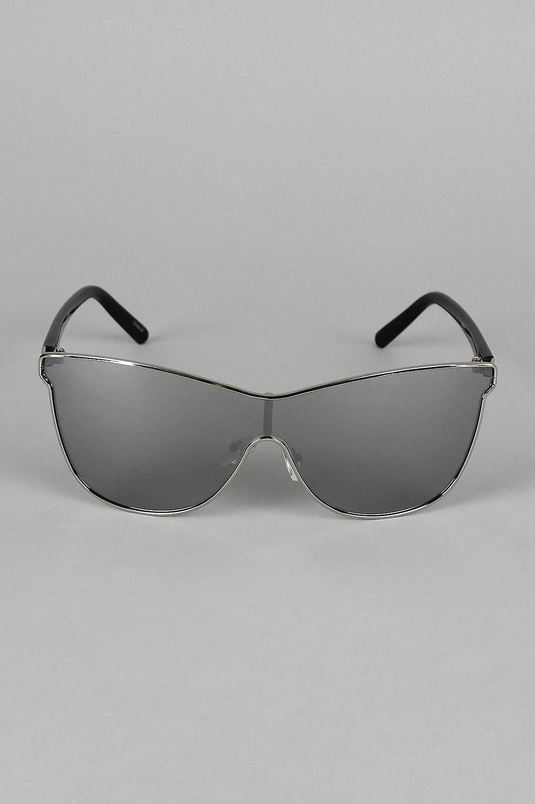 Sport Silhouette Wire Rimmed Sunglasses