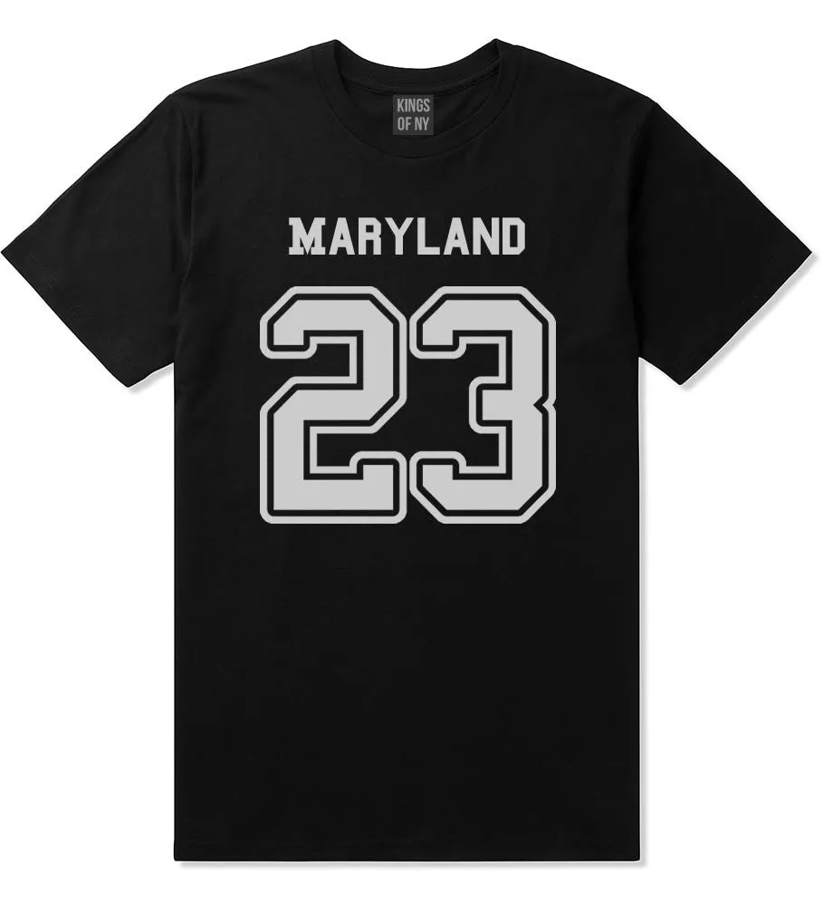 Sport Style Maryland 23 Team State Jersey Mens T-Shirt