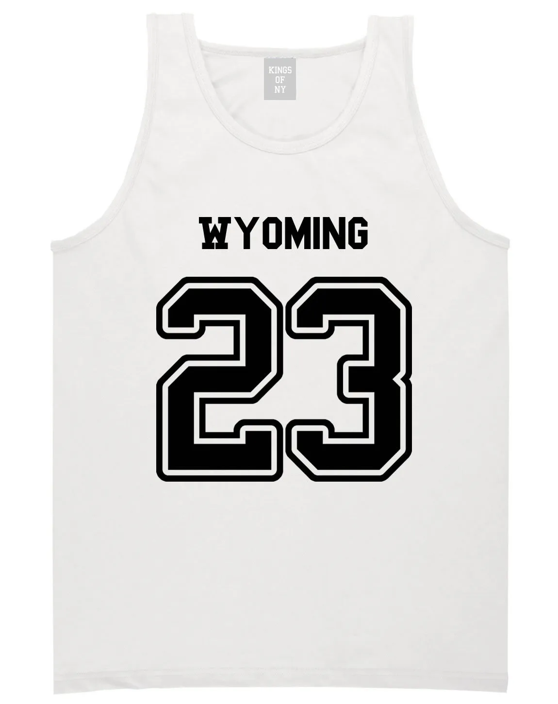 Sport Style Wyoming 23 Team State Jersey Mens Tank Top