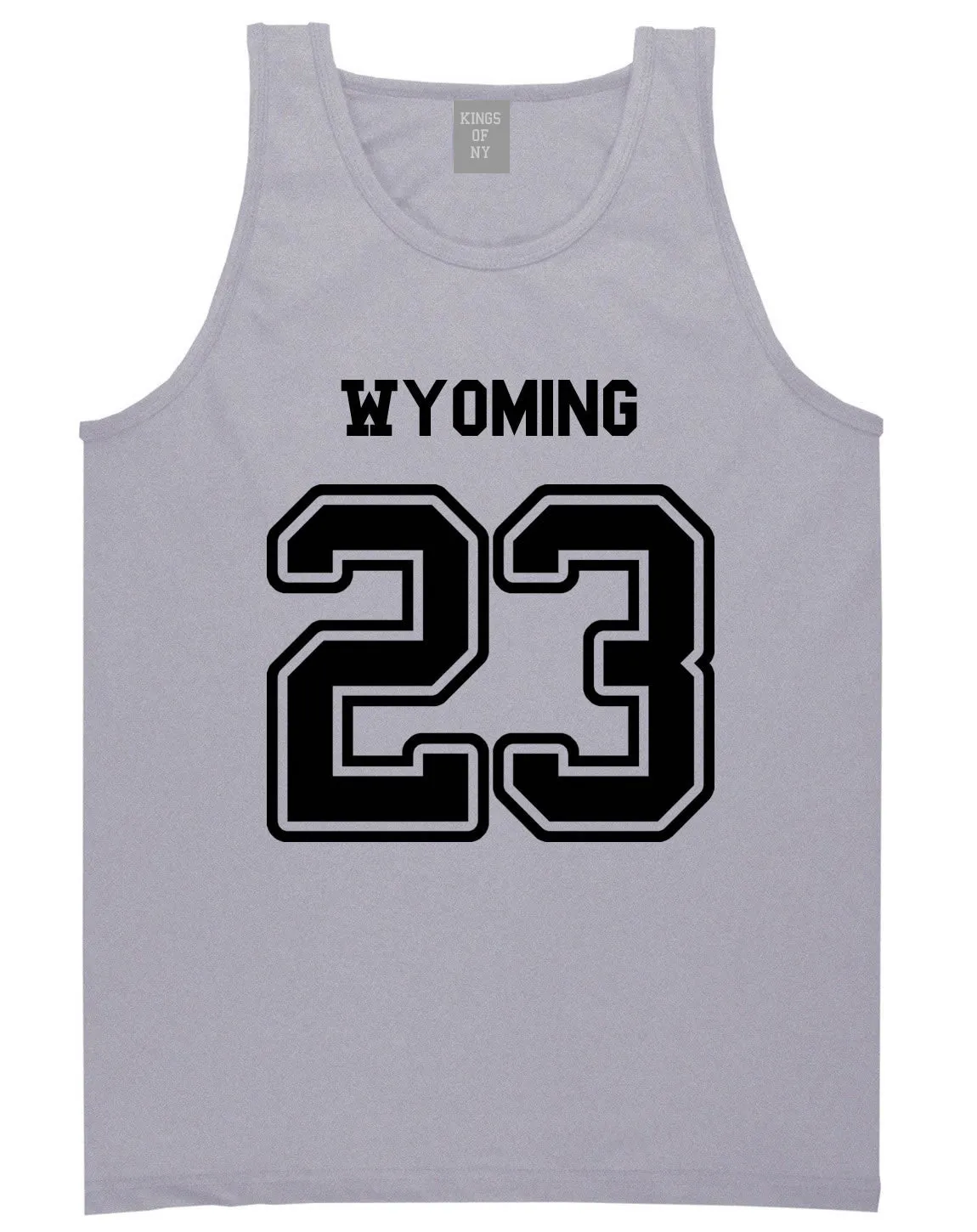 Sport Style Wyoming 23 Team State Jersey Mens Tank Top