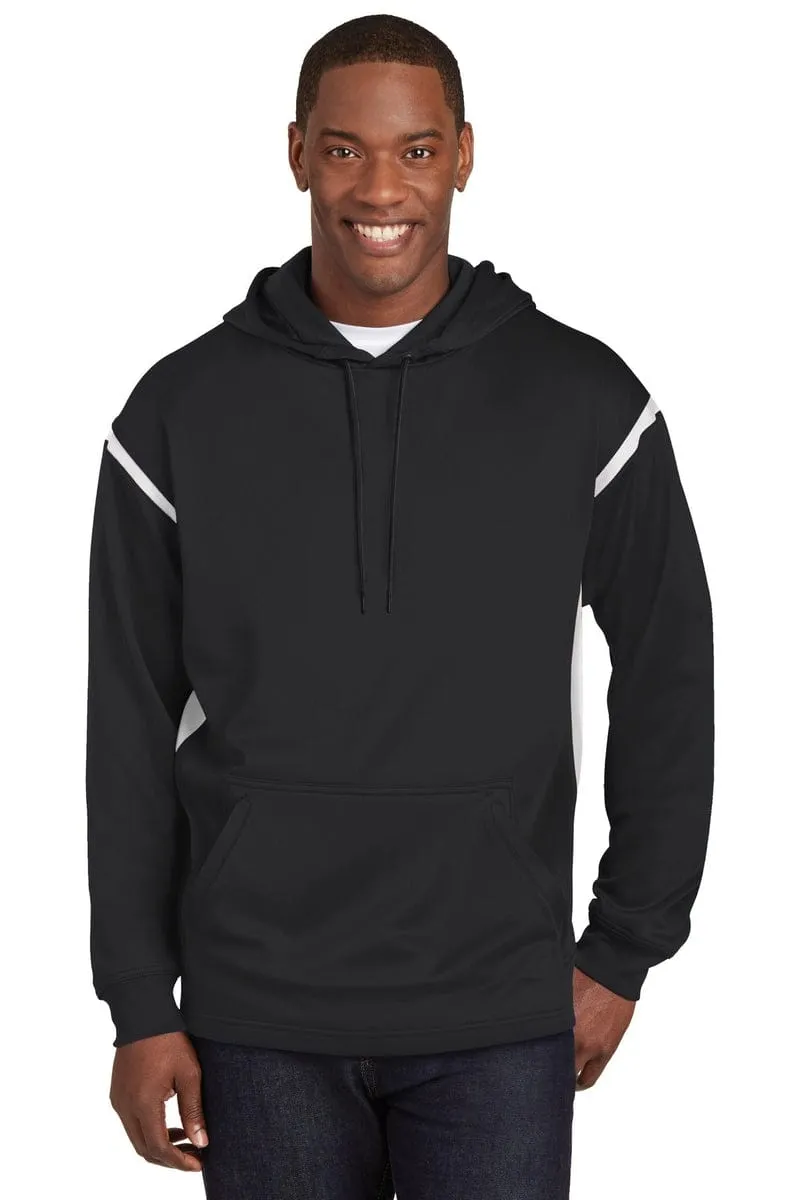 Sport-Tek F246: Tech Fleece Colorblock Hooded Sweatshirt