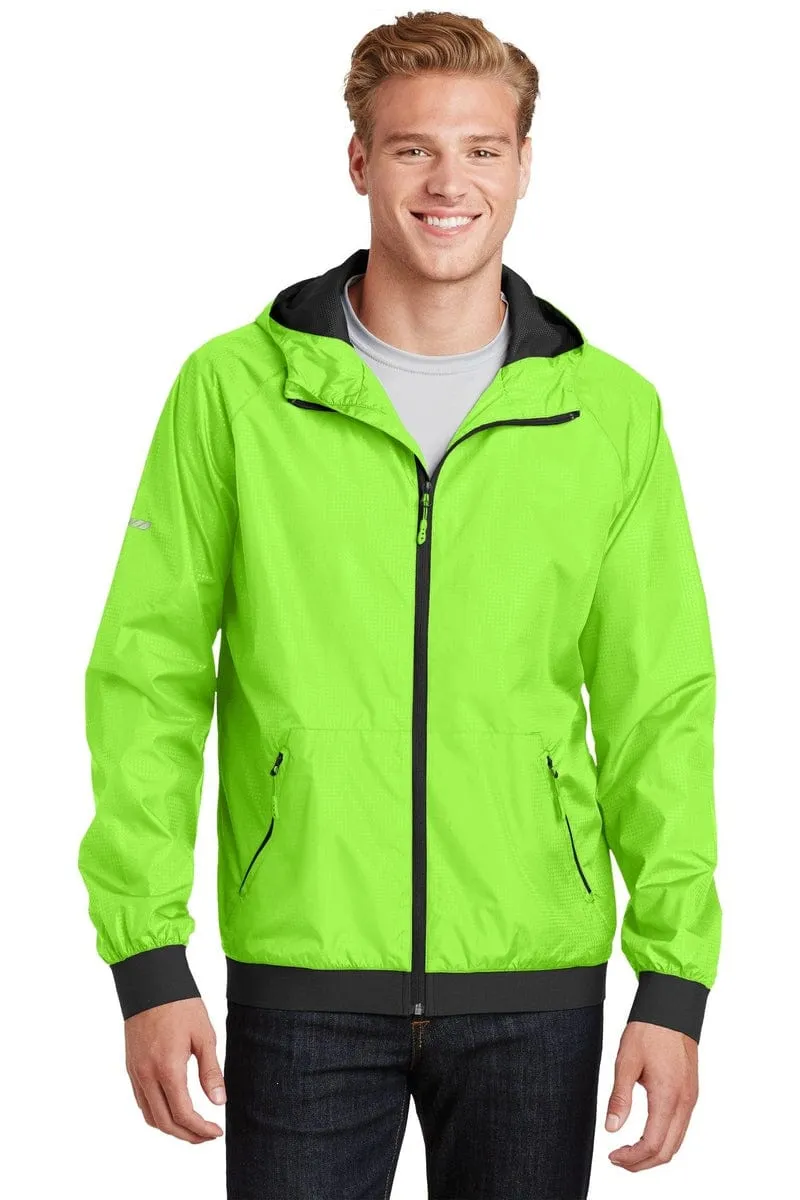 Sport-Tek JST53: Embossed Hooded Wind Jacket