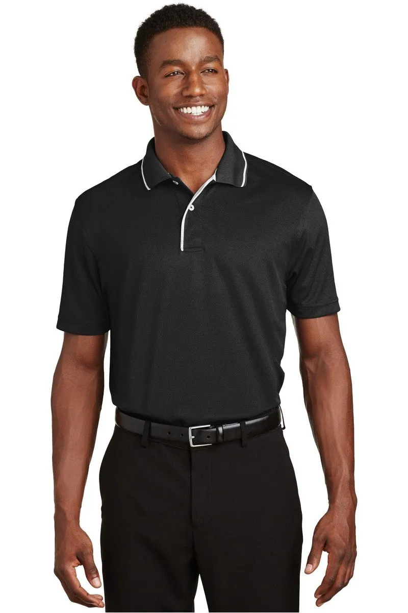 Sport-Tek K467: Dri-Mesh Polo with Tipped Collar and Piping