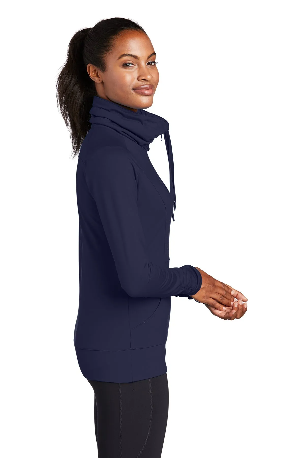 Sport-Tek Ladies Sport-Wick Stretch Customized Full-Zip Jackets, True Navy