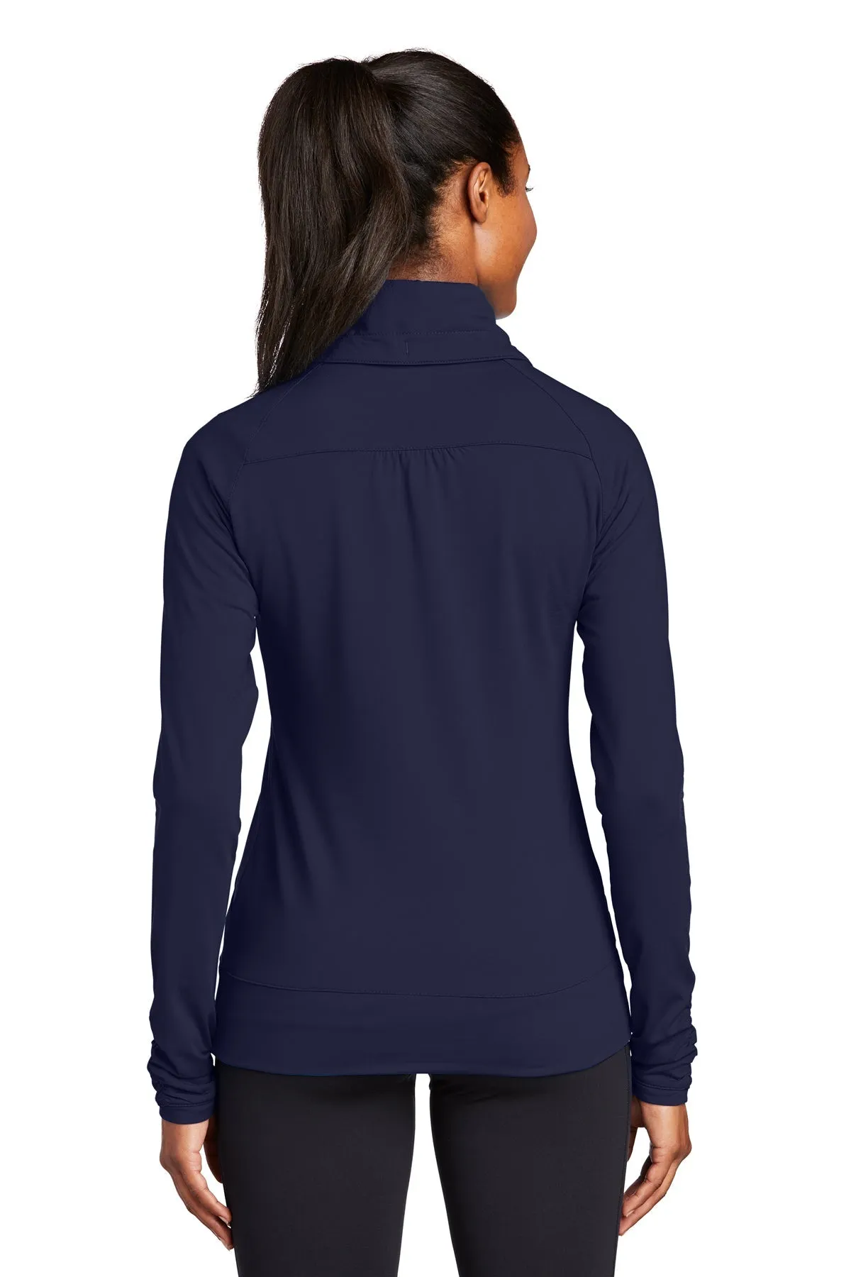 Sport-Tek Ladies Sport-Wick Stretch Customized Full-Zip Jackets, True Navy