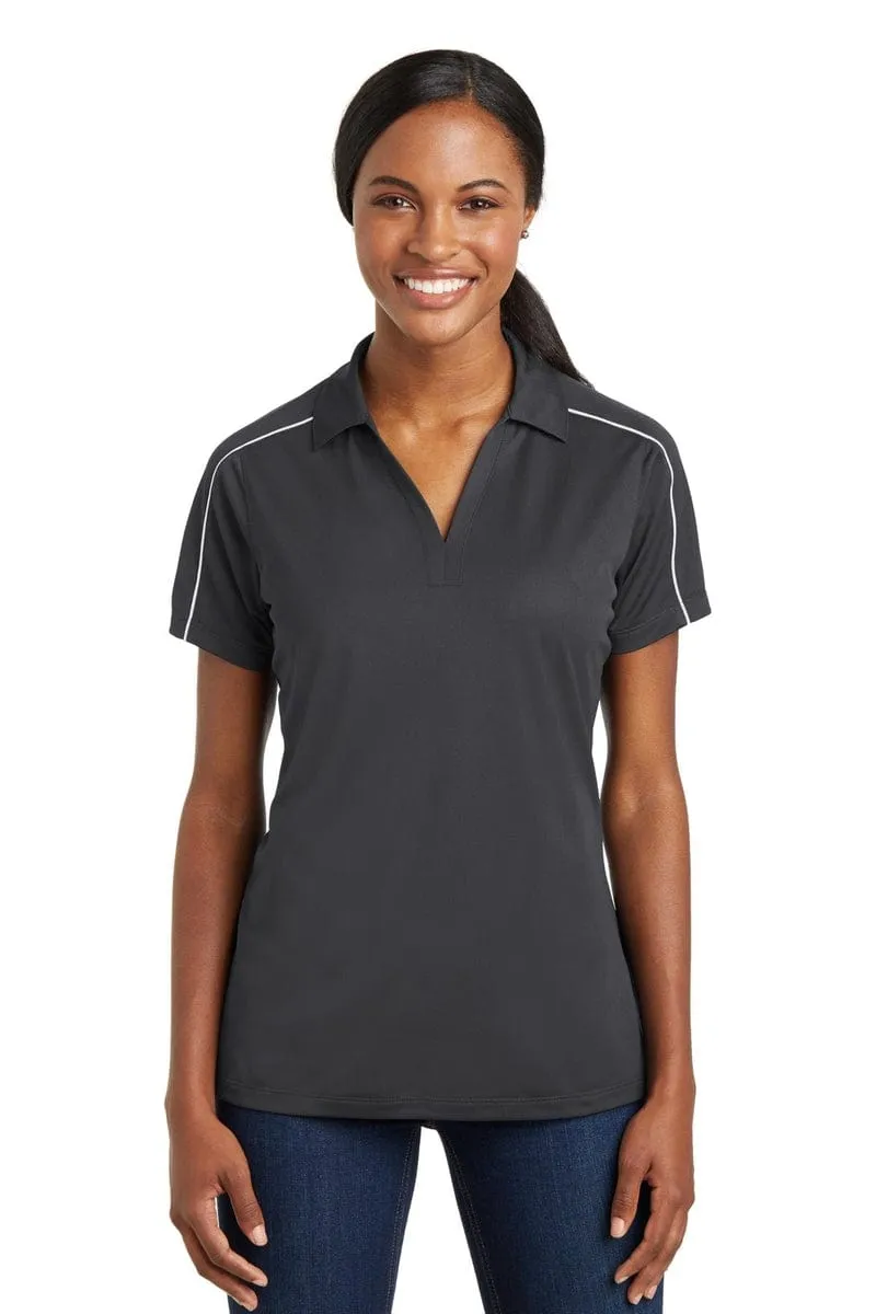 Sport-Tek LST653: Ladies Micropique Sport-Wick Piped Polo