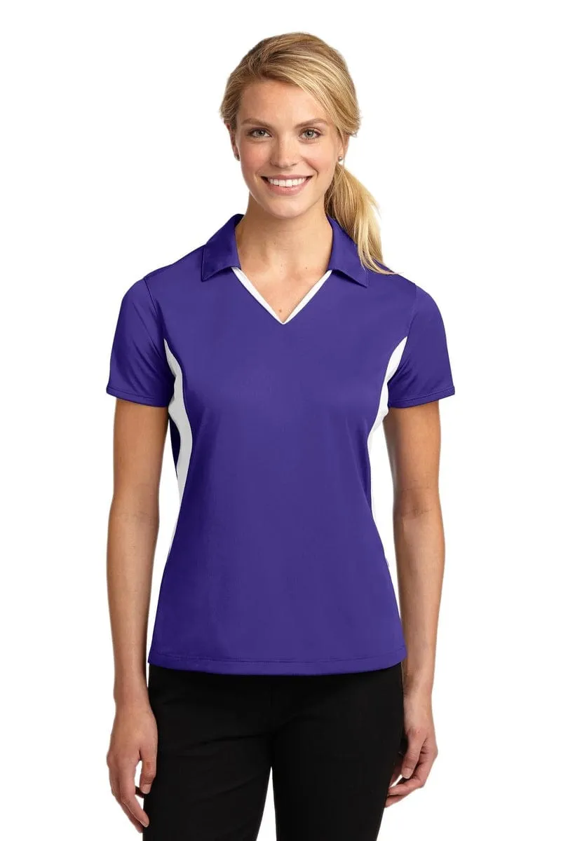 Sport-Tek LST655: Ladies Side Blocked Micropique Sport-Wick Polo