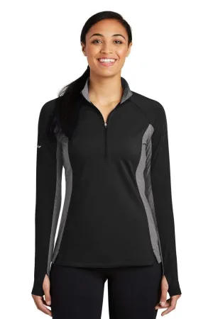 Sport-Tek LST854: Ladies Sport-Wick Stretch Contrast 1/2-Zip Pullover