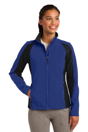 Sport-Tek LST970: Ladies Colorblock Soft Shell Jacket